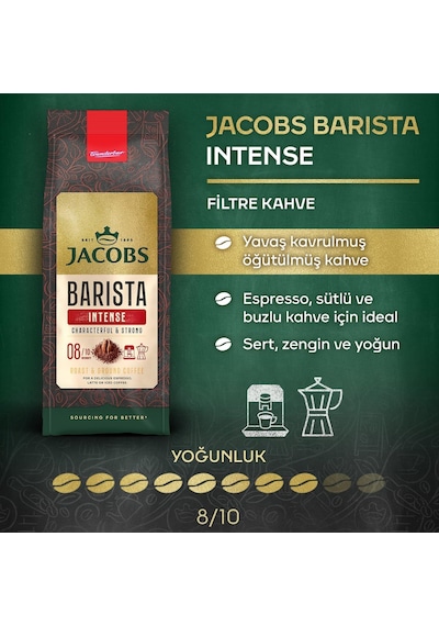Jacobs Barista Intense Filtre Kahve Öğütülmüş 200 Gr X 4 Adet Öğütülmüş