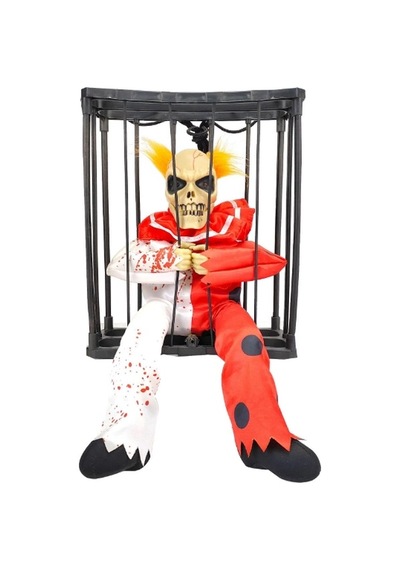 Hareketli Sesli Sensörlü Mahkum Joker İskelet Dekorasyon 22x27 Cm Bx40 +0