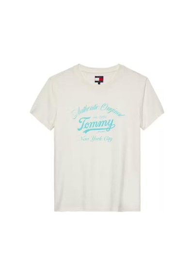 Kadın New York City Logo T-shirt - Ekru-8398 Ecru