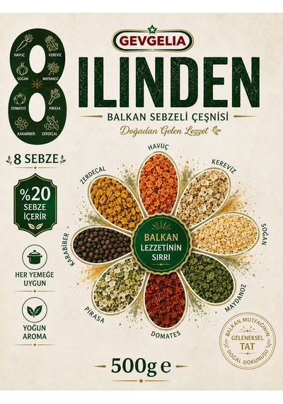 Gevgelıa Ilınden Balkan Sebze Çeşnisi 250 Gram %20 Hediyeli