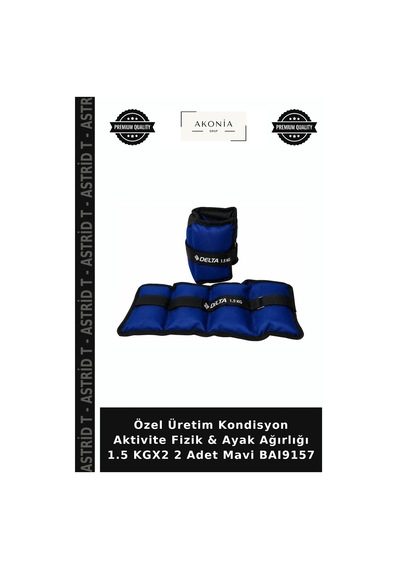 Özel Üretim Kondisyon Aktivite Fizik & Ayak Ağırlığı 1.5 Kgx2 2 Adet Mavi Baı9157