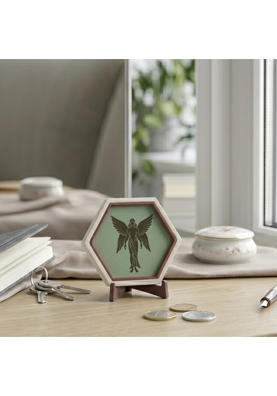 Melek Figürlü Modern Dekoratif Obje Minimal Tasarım Şık Masaüstü Aksesuarı 10x10 Cm, Özel Hediye