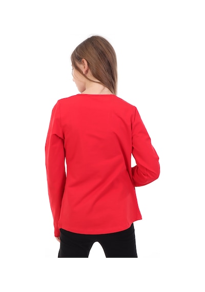 Toontoy Kids Toontoy Kız Çocuk Varaklı Enjoy Baskılı T-shirt Kırmızı