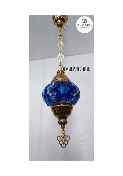 Gold Renk Sarkıt Avize Lacivert - 786453797 Lacivert