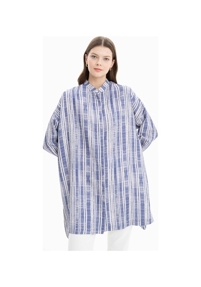 Aker 24ss15166112 Büyük Beden Tunik 24ss15166112 086 İndigo İndigo