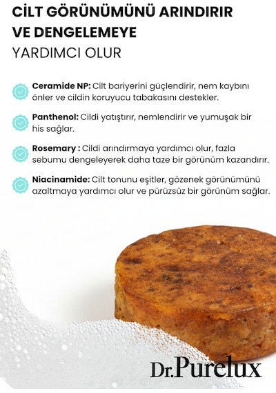 Gözenek Sıkılaştırıcı, Besleyici Hızlı Maske Makyaj Temizleme Süngerli Sabun Kabak Lifi - Lavanta