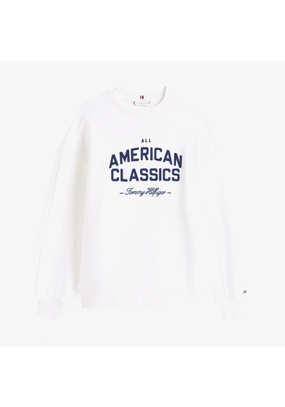 Tommy Hilfiger American Classic Kadın Beyaz Sweatshirt