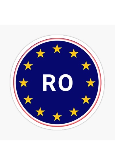 Romanya Avrupa Birliği Ülke Kodu Araba Sticker 14cm 2 Adet