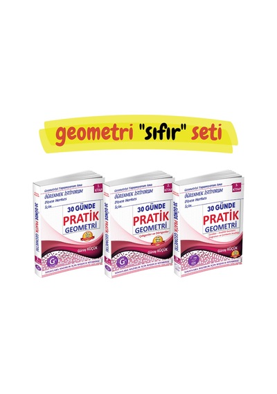 30 Günde Sıfırdan Zirveye Geometri - Süper Set - 3 Kitap