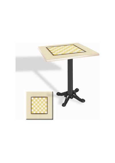 Çipa Döküm Ayak Kare Masa 80x80 Cm - Werzalit, Wermodin Ve Allzalit Tabla - Satranç Krem Çok Renkli Çipa Döküm Ayak Kare Masa 80x80 Cm - Werzalit, Wermodin Ve Allzalit Tabla - Satranç Krem Çok Renkli