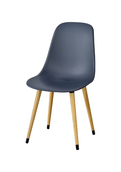 Vilinze Eames Naturel Ahşap Ayak Plastik Füme Sandalye Eames-beyaz