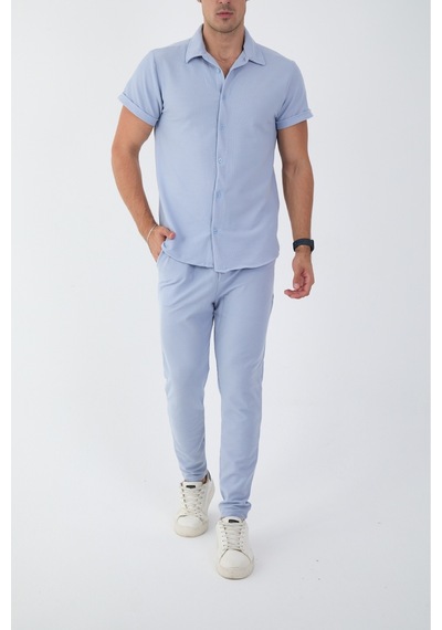 Mcz Mavi Renk Slim Fit Erkek Pantolon - Gömlek Alt Üst Takım