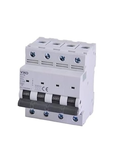 6vtb-4c100 Otomatik Sigorta 6ka C Tipi 4 Kutup 100a