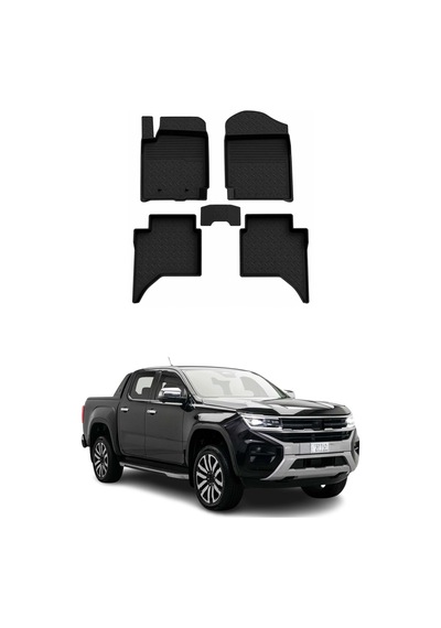 Volkswagen Amarok 2022-2026 Uyumlu 4d Havuzlu Paspas Kauçuk Siyah 5 Parça