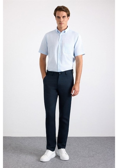 Süvari Lacivert Regular Düz Normal Bel Jogger Pantolon Pn2020500763-m09