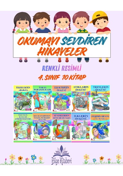 4.sınıf Okumayı Sevdiren Renkli Resimli Hikayeler 5 - 10 Kitap