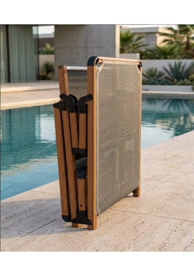 Alüminyum Katlanır Ve Taşınır Şezlong Teak+antrasit Diğer