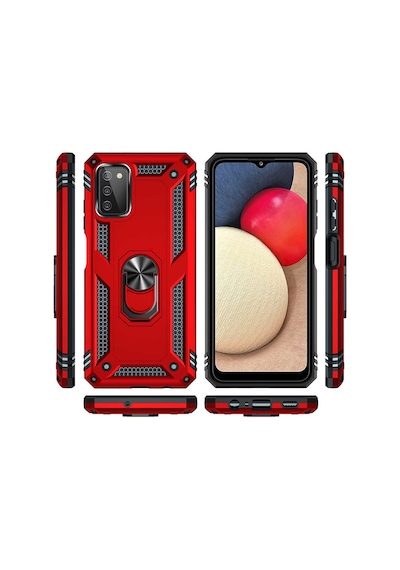 Zore Galaxy Uyumlu A03s Kılıf Vega Kapak - Kırmızı Kirmizi