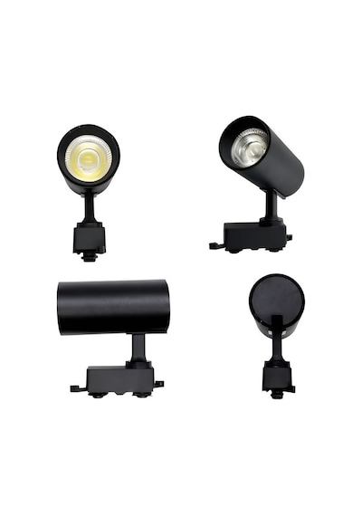 Alüminyum Gövde 30 Watt 4000 Kelvin Ilık Beyaz Ledli Çok Kaliteli Ray Spot , Led Armatür Ray Hariç Siyah