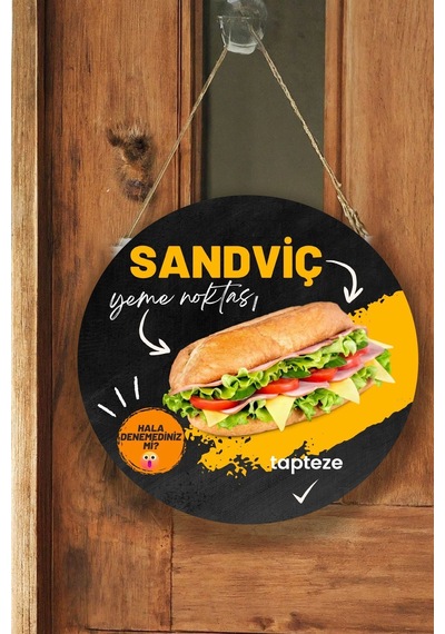 Sandviç Salonu Için Duvar, Kapı, Çift Taraflı Askılı Pano Karşılama Tabelası, Cafe Büfe Süs Dekor
