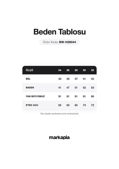 Bluew White Kadın Lacivert A Kesim Likralı Midi Jean Etek