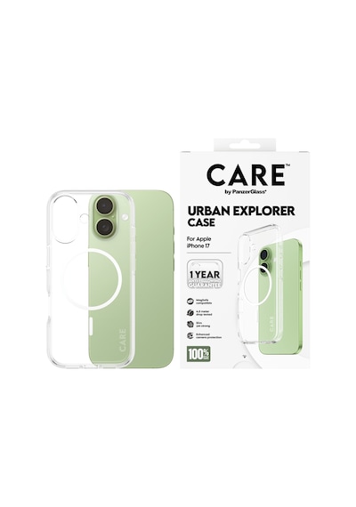 Care By Panzerglass Flagship Apple Uyumlu iPhone 17 Transparent Urban Explorer Beyaz Magsafe Kılıf