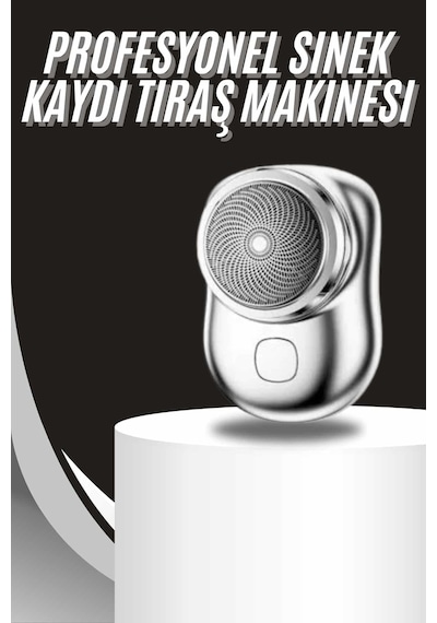 Kablosuz - 850 - Tıraş Makinesi Günlük Hızlı Tnabilir Şarjlı Yuvarlak - Edntrend - Paslanmaz Çelik