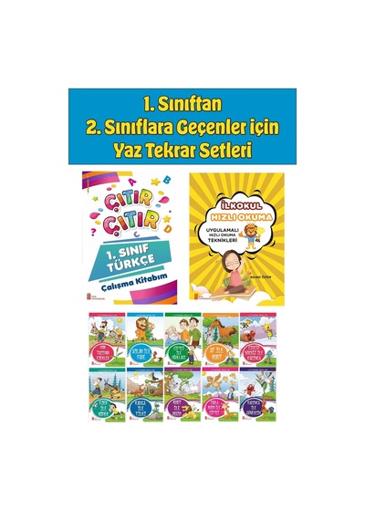 1.sınıftan 2.sınıfa Geçenler İçin Hızlı Okuma İle Çıtır Türkçe Çalışma Kitabım+10 Lu Hikaye Seti 3