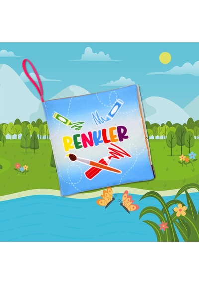 Tox Renkler Kumaş Sessiz Kitap T383 Bez Kitap Eğitici Oyuncak