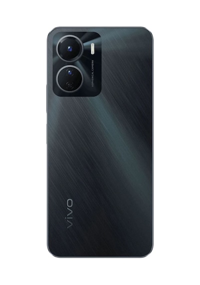 Vivo Y16 Siyah Kamera Camlı Arka Cam Batarya Pil Kapağı Telefon Arka Kapak 16079459