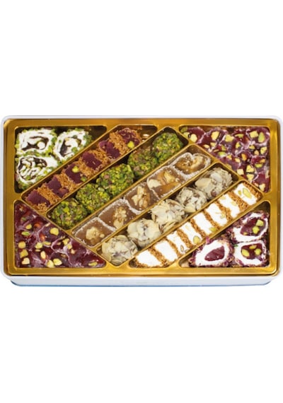 Tuğba Kuruyemiş Geleneksel Tatlar Metal Kutu Lokum 540gr Turkish Delight