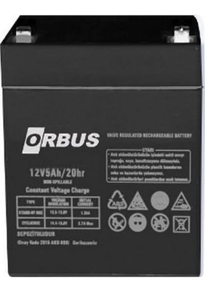 Orbus 12v 5 Ah Akü Kuru Tip (90*70*101) (1.3 Kg) N11.17604