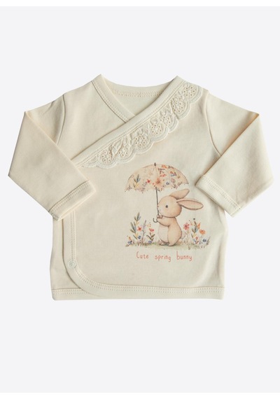 Kitikate Organik Cute Bunny 5'li Hastane Çıkış Seti Natural Krem