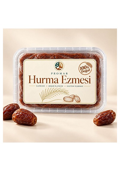 Katkısız Doğal Hurma Ezmesi - %100 Hurma Püresi 500 Gr