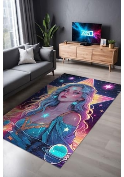 Şönil Oyuncu Odası Halısı Kaymaz Pamuk Tabanlı Yıkanabilir Antibakteriyel Gamer Gaming Halısı 120x180 Diğer