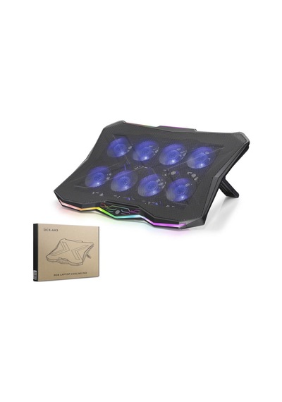 Laptop Soğutucu 8 Fan Rgb - Siyah Dcxaa3 Diğer