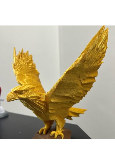 Ev Ve Ofis İçin Kartal Heykelcik Dekoratif Kuş Figürü Gold Renk