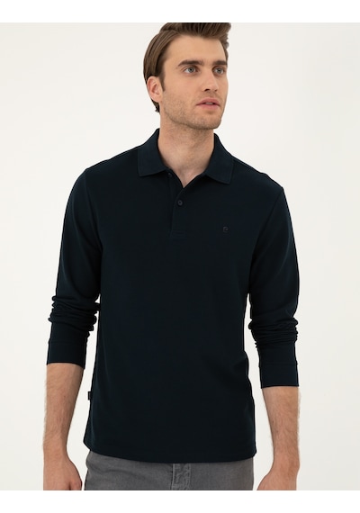 Pierre Cardin 50294438-vr033 Slim Fit Basic Erkek Sweatshirt Lacivert