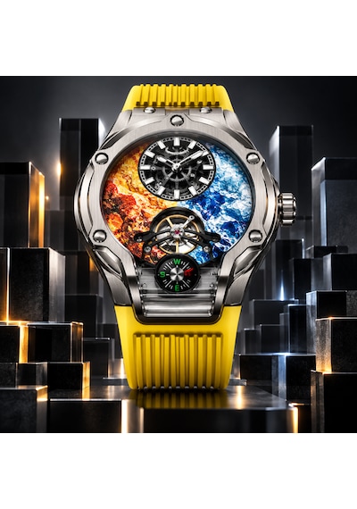 Pagani Design Pd-981 Everest Dağı Zirvesi Serisi Limited Edition Otomatik Erkek Kol Saati Sarı Gümüş