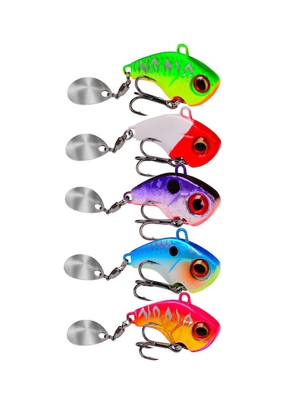 Valkyrie 5 Adet Lrf Kaşık Kuyruklu Titreşimli Wobbler Balık Olta Yem Seti - 14gr 6cm - Spin Ve Baitcasting İçin Uygun - 5pcs