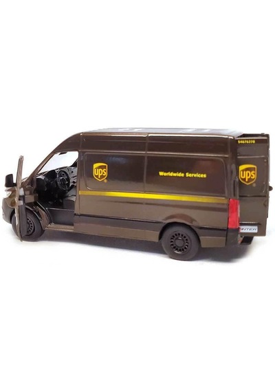 Kinsmart Mercedes-benz Sprinter Ups Sürümü Teslimat Van 1:48 Ölçe