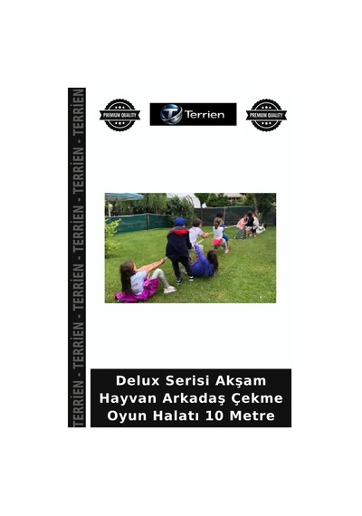 Delux Serisi Akşam Hayvan Arkadaş Çekme Oyun Halatı 10 Metre