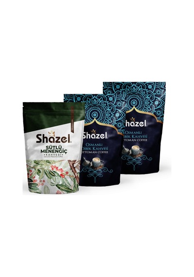 Shazel Sütlü Menengiç + Osmanlı Dibek Kahvesi 3 x 200 G