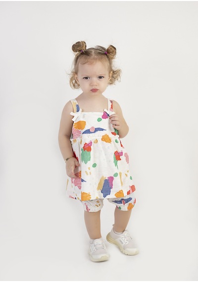Harika Kids Kız Bebek Tunik Model Şortlu Alt-üst Takım 001