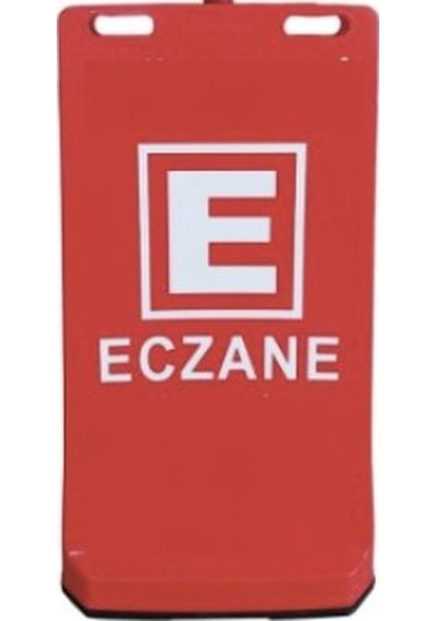 Eczane Baskılı Çift Yön Ultra Levhalı Reklam Dubası Kırmızı Renk 7.5 Kg