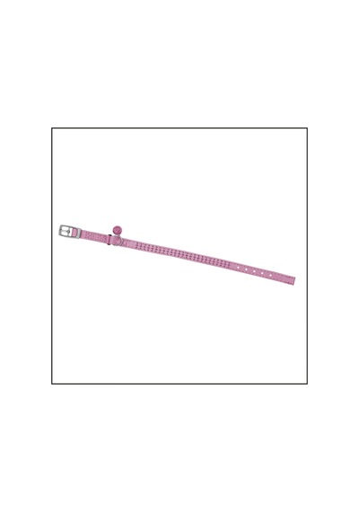 Uyguna-yakala 10mm 30cm Pembe Taşlı Kedi-köpek Tasması-sma.305