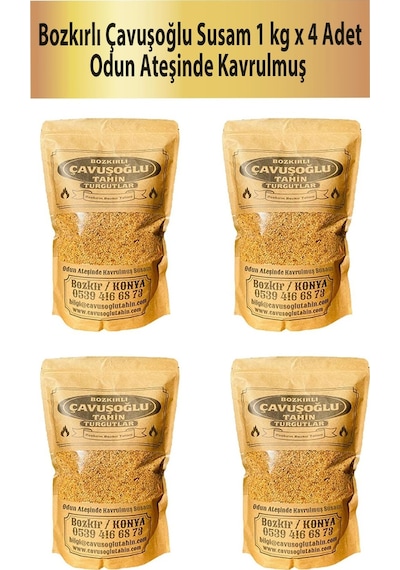 Bozkırlı Çavuşoğlu Odun Ateşinde Kavrulmuş Susam 4 x 1 KG