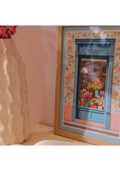 Deco Flower Cafe Duvar Panosu - Renkli - 30x40 Cm Standart