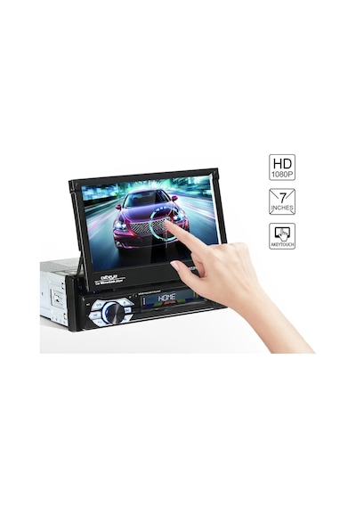 İndash 7 İnc Double Teyp Dokumatik Bluetooth Usb-sd-aux 1080p Hd + Kamera Hediyeli 7"