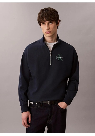 Calvin Klein Erkek Marka Logolu Pamuk Karışımlı Yarım Fermuarlı Şık Görünümlü Lacivert Sweatshirt Lv-11184 Lacivert Calvin Klein Erkek Marka Logolu Pamuk Karışımlı Yarım Fermuarlı Şık Görünümlü Lacivert Sweatshirt Lv-11184 Lacivert